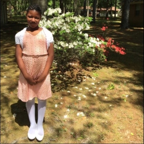 Girl’s Pretty in Coral Dress - Picture 3 of 3